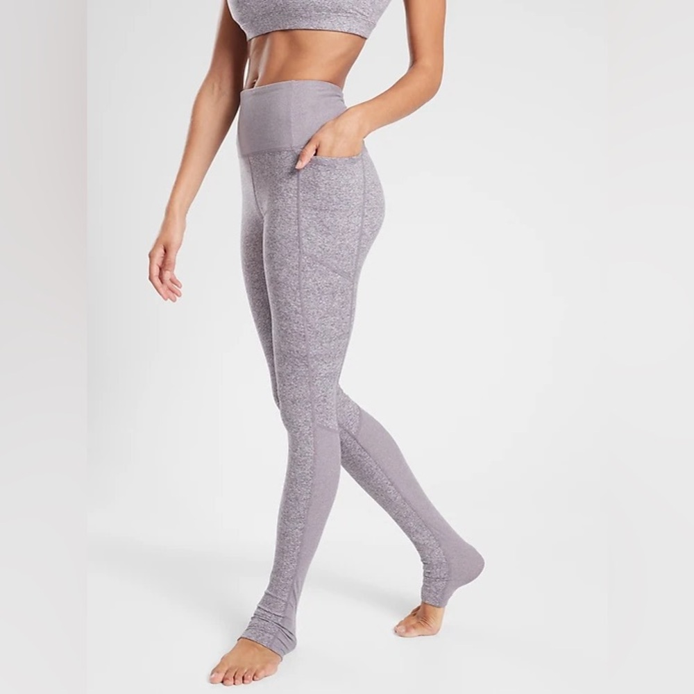 Athleta Comet Grey Exhale Heel Tight Leggings XSP High Waisted
